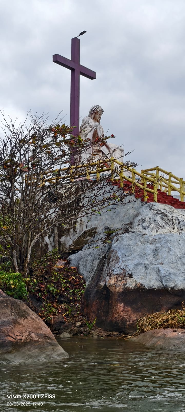 Backwater rock shrine close up